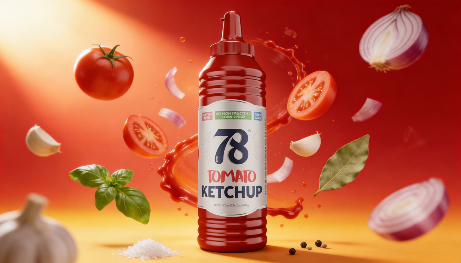 78 Brand Original Ketchup 17.2 oz, natural non-GMO wholesale case