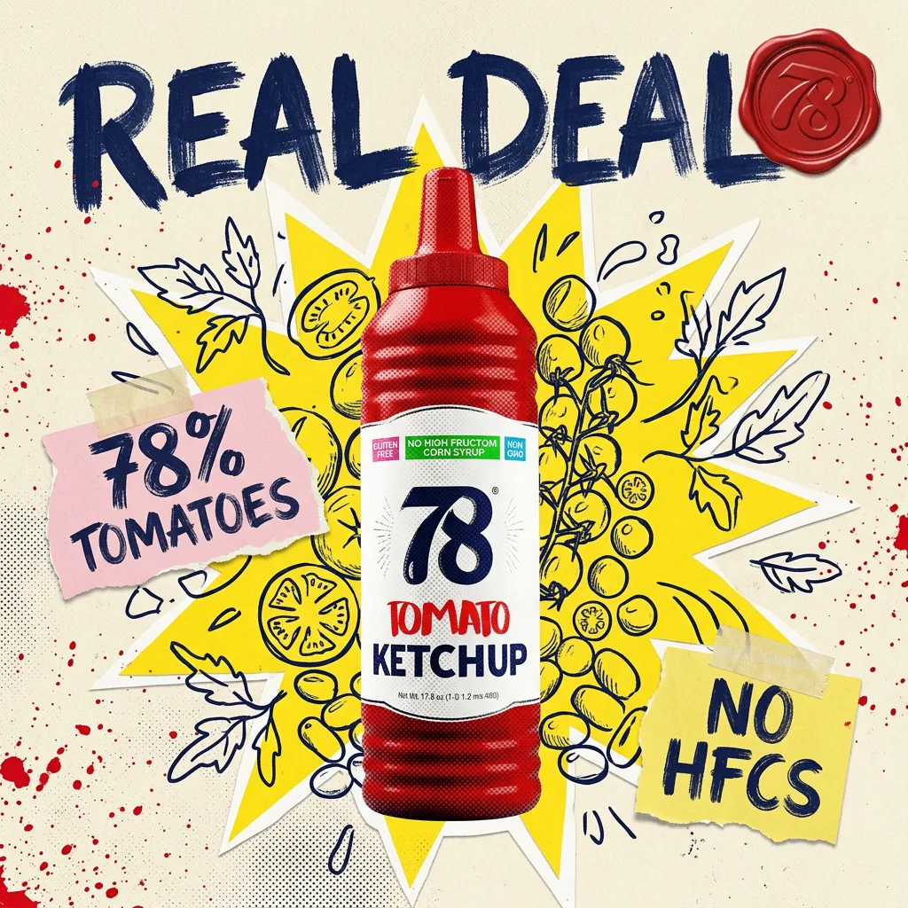 78 Brand 78 Original Ketchup, The Original natural non-GMO condiment bottle