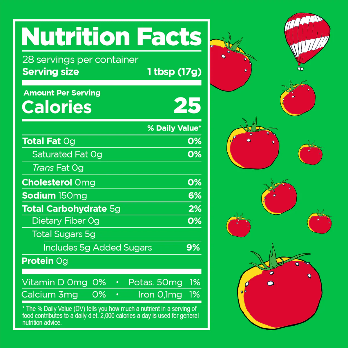 78 Ketchup Original nutrition label