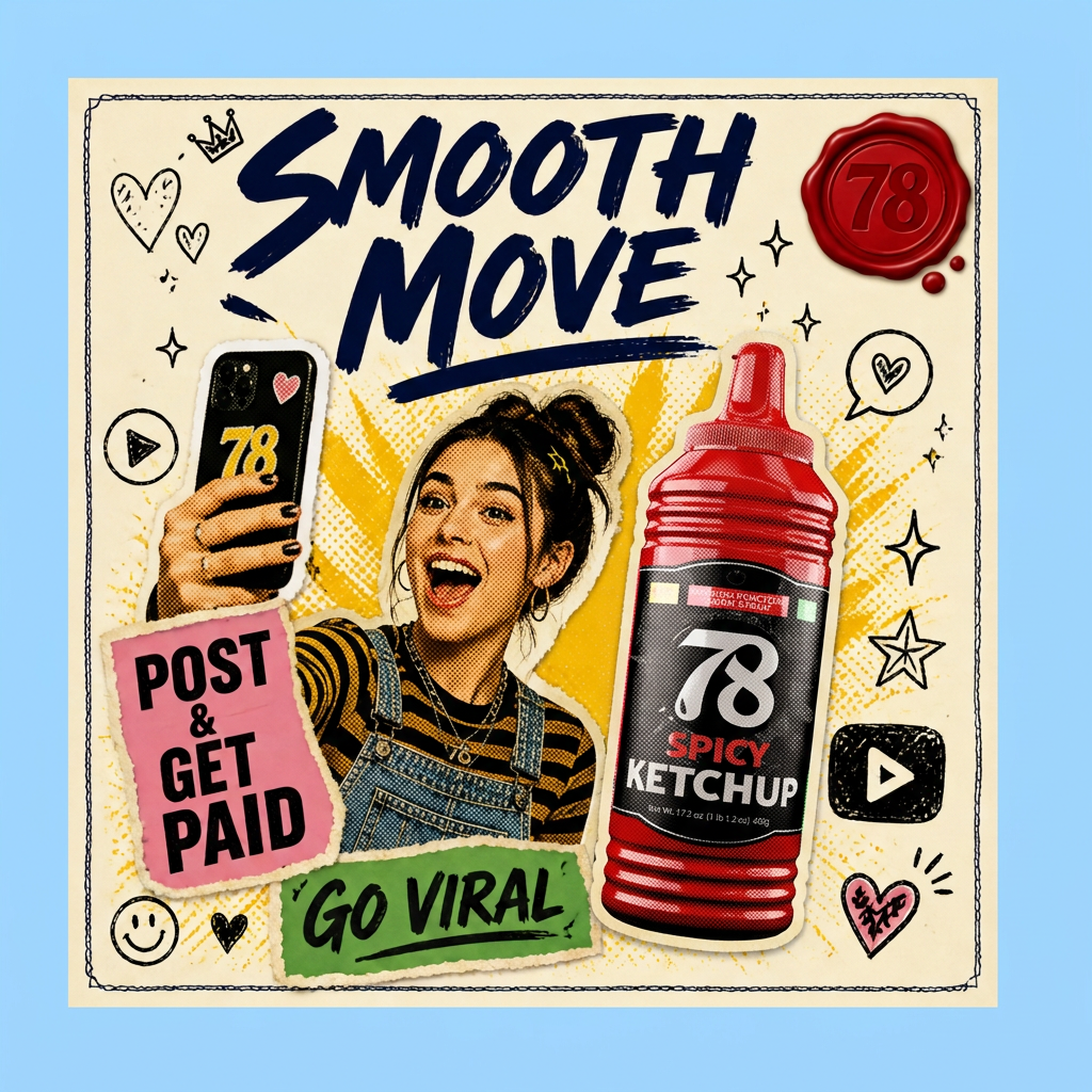 78 Brand content crew: creator filming a TikTok with 78 Mild Mustard