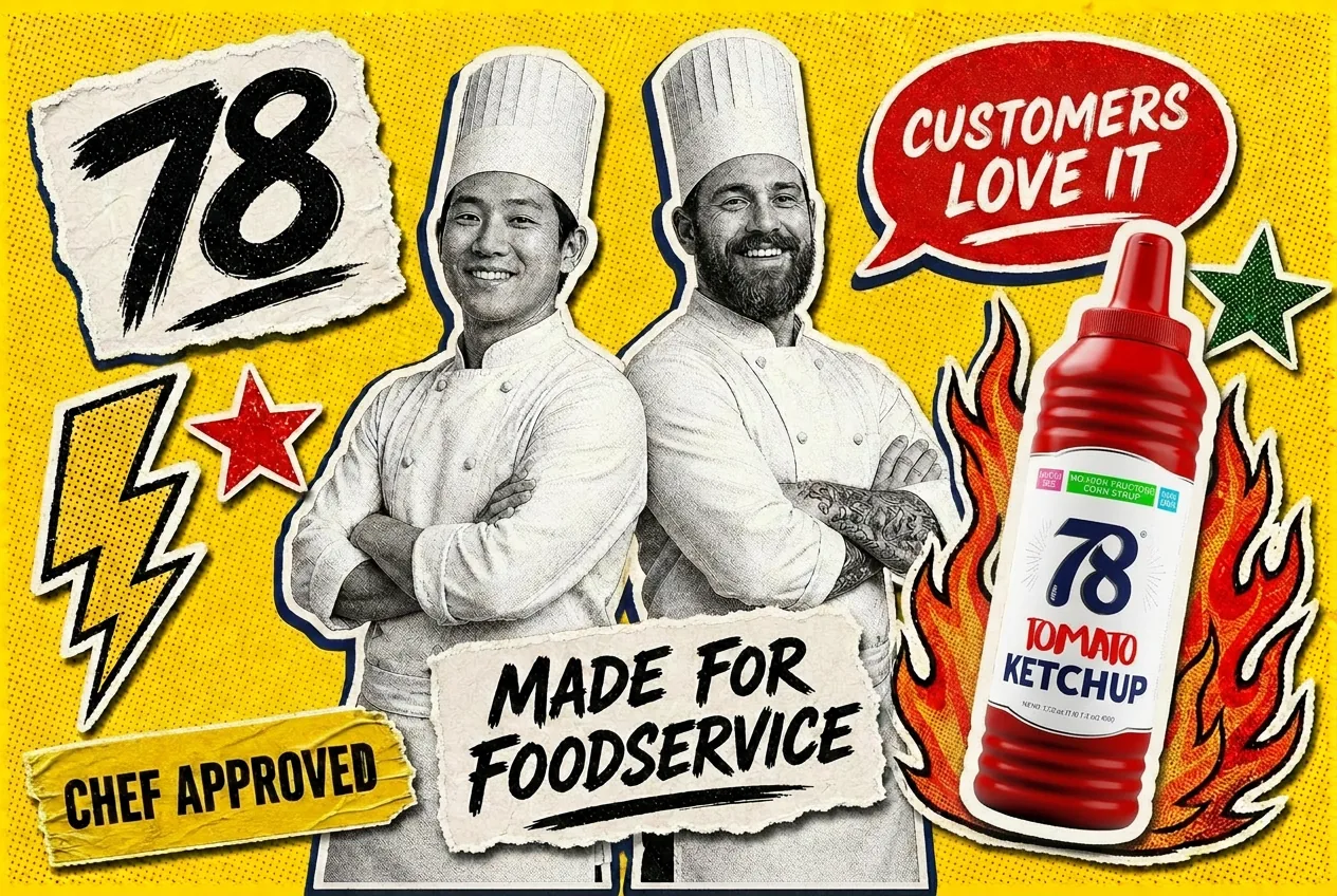 Chefs across 25+ states trust 78 Brand natural non-GMO ketchup and mustard